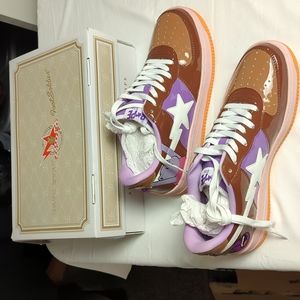 Bape Sta Foot Soldier Sneakers Bape Tennis Shoes, Bape Sta Size 10